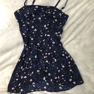 Mini navy floral dress
